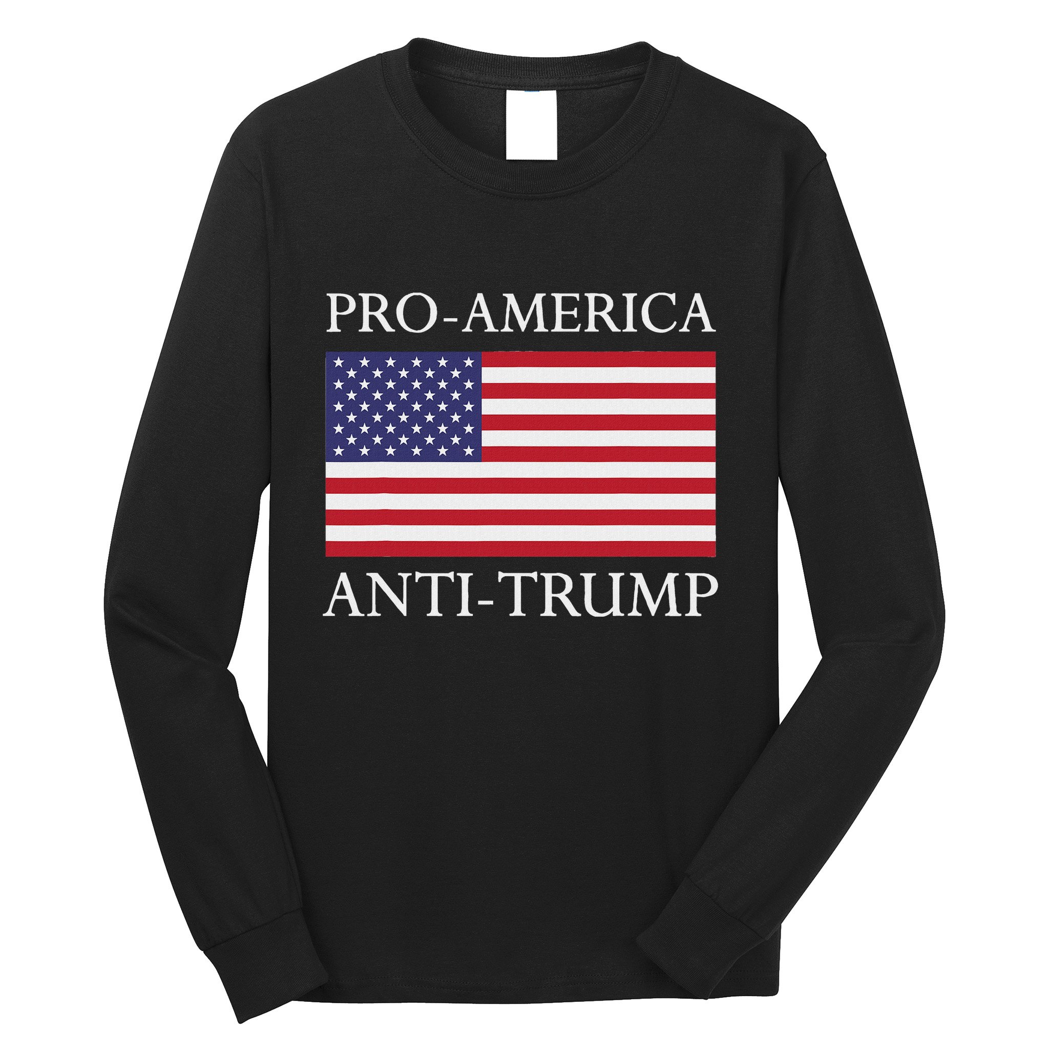 Pro America Anti Trump American Usa Flag Resist Long Sleeve Shirt