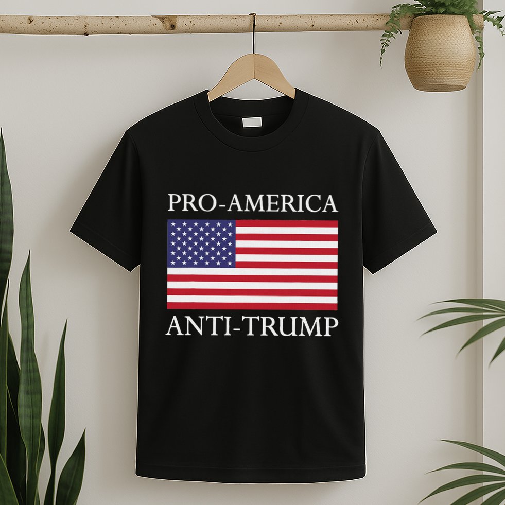 Pro America Anti Trump American Usa Flag Resist T-Shirt