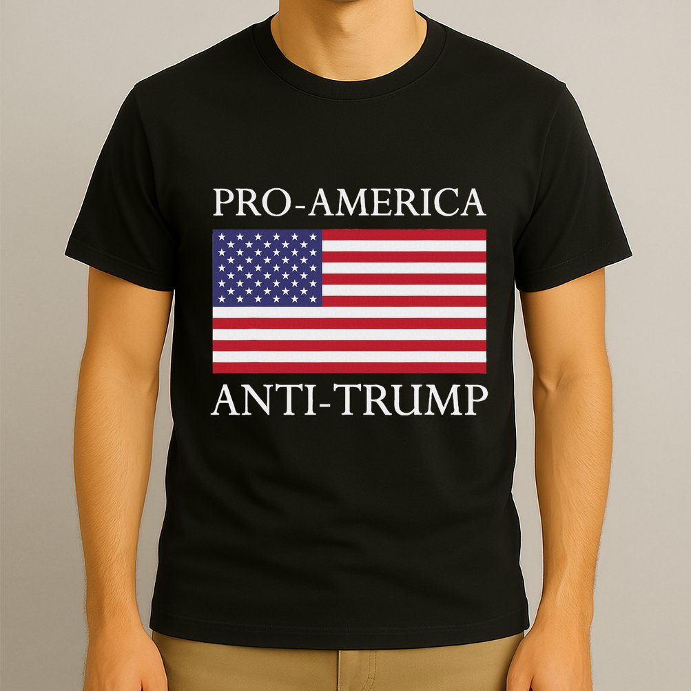 Pro America Anti Trump American Usa Flag Resist T-Shirt