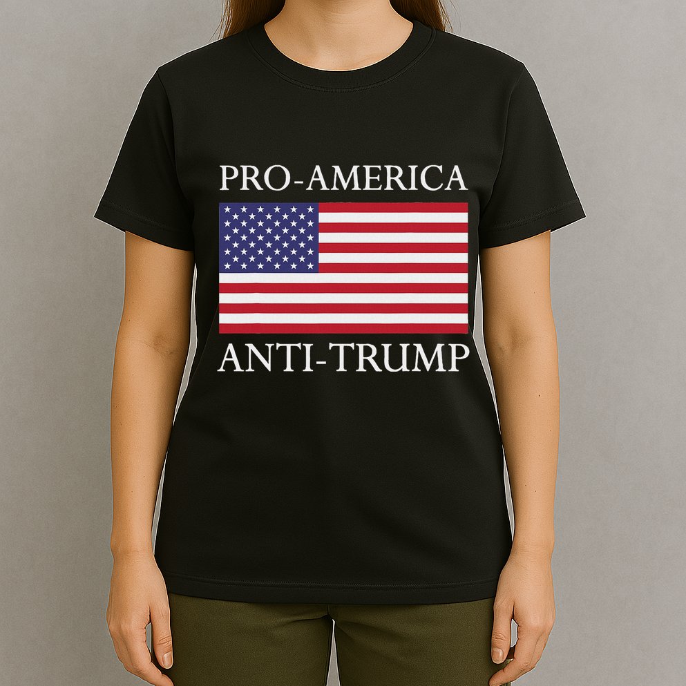 Pro America Anti Trump American Usa Flag Resist T-Shirt