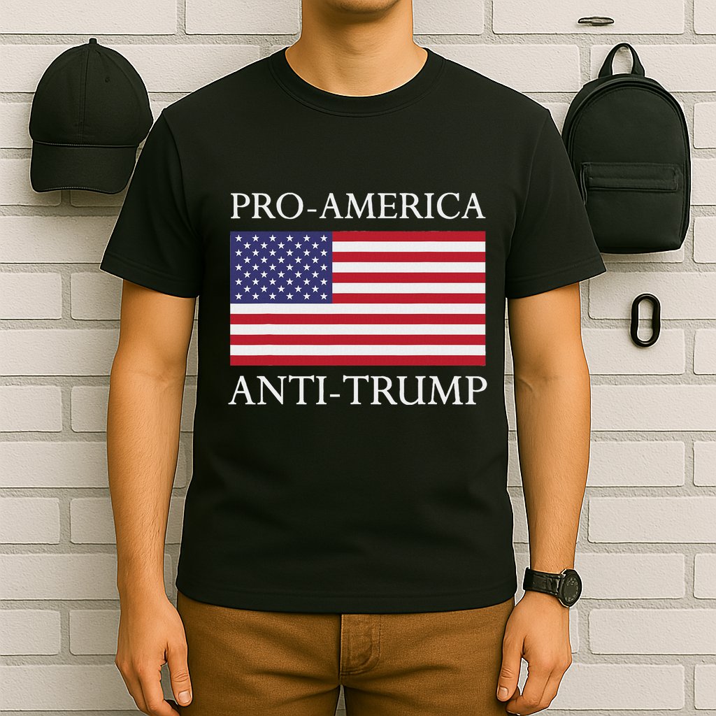 Pro America Anti Trump American Usa Flag Resist T-Shirt