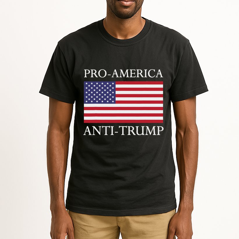 Pro America Anti Trump American Usa Flag Resist Tall T-Shirt