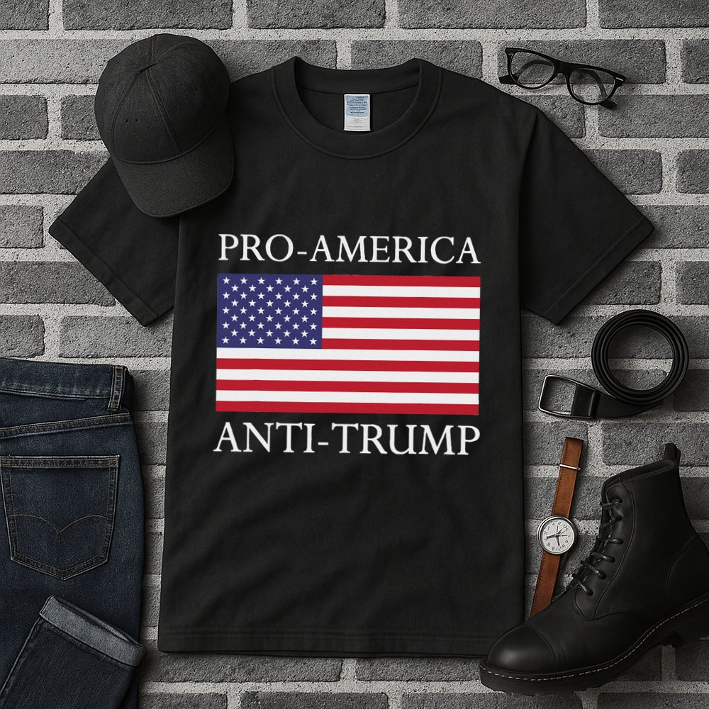 Pro America Anti Trump American Usa Flag Resist Tall T-Shirt