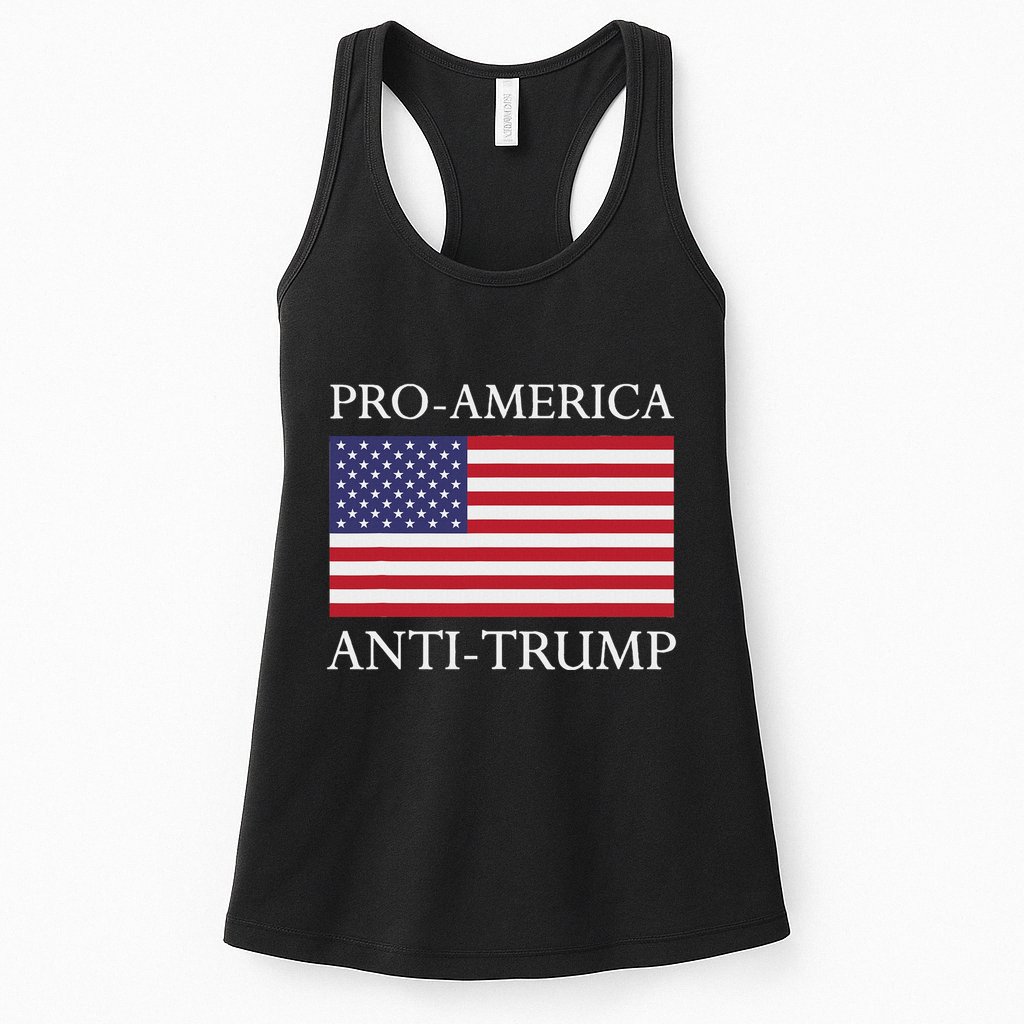 Pro America Anti Trump American Usa Flag Resist Womens Tank Top