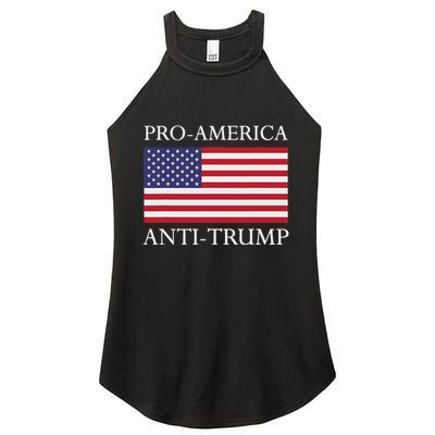 Pro America Anti Trump American Usa Flag Resist Women's Perfect Tri Rocker Tank
