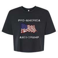 Proamerica Antitrump American Usa Flag Bella+Canvas Jersey Crop Tee