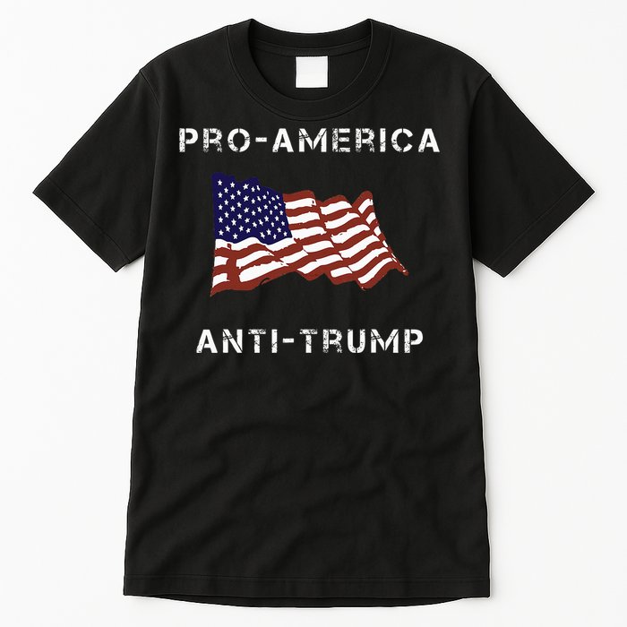 Proamerica Antitrump American Usa Flag Tall T-Shirt