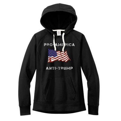 Proamerica Antitrump American Usa Flag Women's Fleece Hoodie