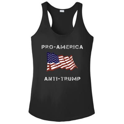 Proamerica Antitrump American Usa Flag Ladies PosiCharge Competitor Racerback Tank