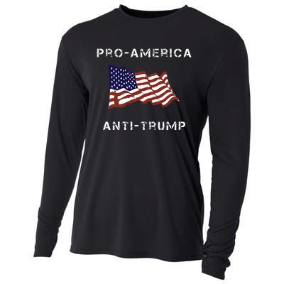 Proamerica Antitrump American Usa Flag Cooling Performance Long Sleeve Crew