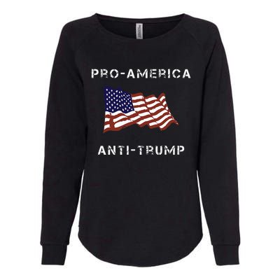 Proamerica Antitrump American Usa Flag Womens California Wash Sweatshirt