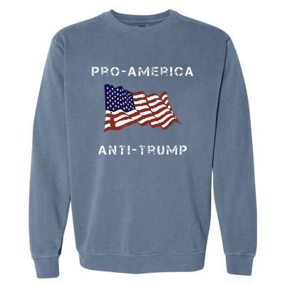 Proamerica Antitrump American Usa Flag Garment-Dyed Sweatshirt