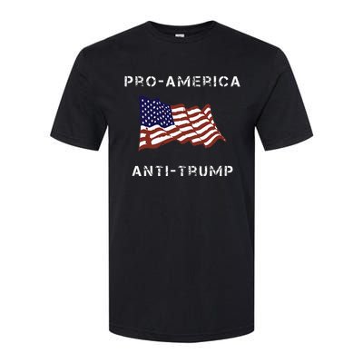 Proamerica Antitrump American Usa Flag Softstyle CVC T-Shirt