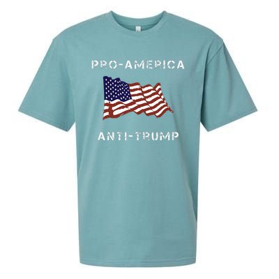 Proamerica Antitrump American Usa Flag Sueded Cloud Jersey T-Shirt