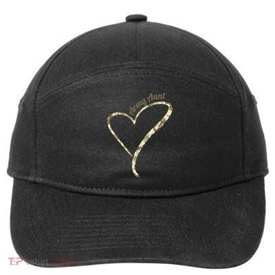Proud Army Aunt Gift Military Aunt Gift Camouflage Cute Gift 7-Panel Snapback Hat