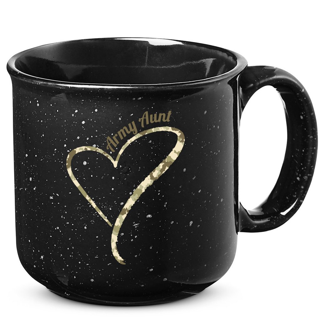 Proud Army Aunt Gift Military Aunt Gift Camouflage Cute Gift 15oz Campfire Ceramic Mug