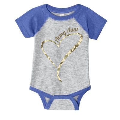 Proud Army Aunt Gift Military Aunt Gift Camouflage Cute Gift Infant Baby Jersey Bodysuit
