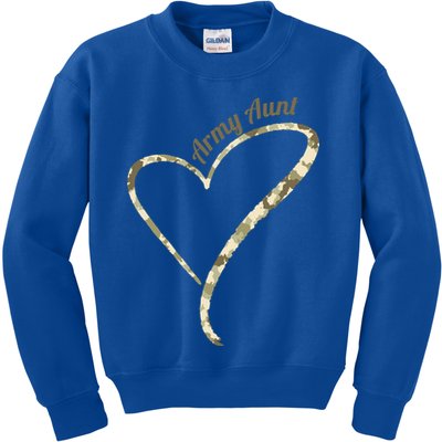 Proud Army Aunt Gift Military Aunt Gift Camouflage Cute Gift Kids Sweatshirt