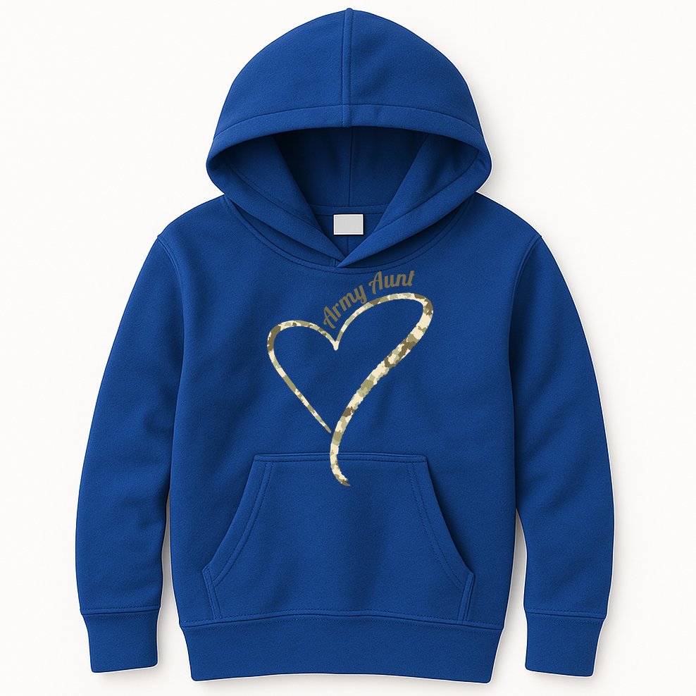 Proud Army Aunt Gift Military Aunt Gift Camouflage Cute Gift Kids Hoodie