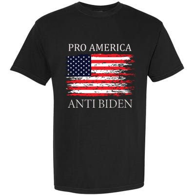 Pro America Anti Biden Flag Impeach Joe Biden Anti Biden Garment-Dyed Heavyweight T-Shirt