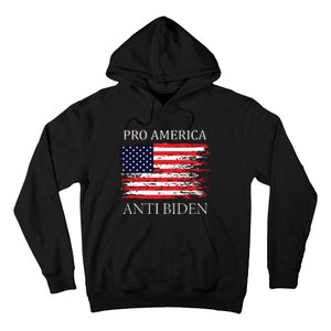 Pro America Anti Biden Flag Impeach Joe Biden Anti Biden Hoodie