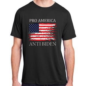 Pro America Anti Biden Flag Impeach Joe Biden Anti Biden Adult ChromaSoft Performance T-Shirt