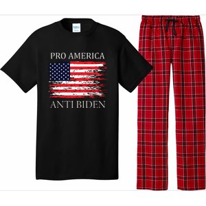 Pro America Anti Biden Flag Impeach Joe Biden Anti Biden Pajama Set