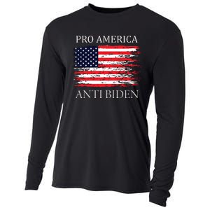 Pro America Anti Biden Flag Impeach Joe Biden Anti Biden Cooling Performance Long Sleeve Crew