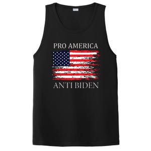 Pro America Anti Biden Flag Impeach Joe Biden Anti Biden PosiCharge Competitor Tank