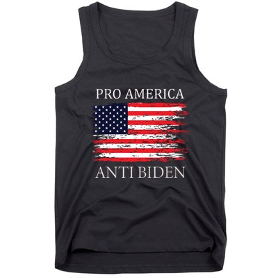 Pro America Anti Biden Flag Impeach Joe Biden Anti Biden Tank Top