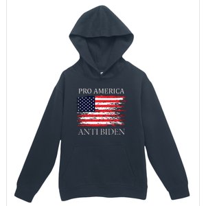 Pro America Anti Biden Flag Impeach Joe Biden Anti Biden Urban Pullover Hoodie