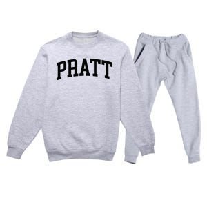 Pratt Athletic Arch College University Alumni Premium Crewneck Sweatsuit Set