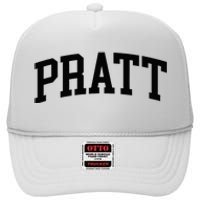 Pratt Athletic Arch College University Alumni High Crown Mesh Back Trucker Hat