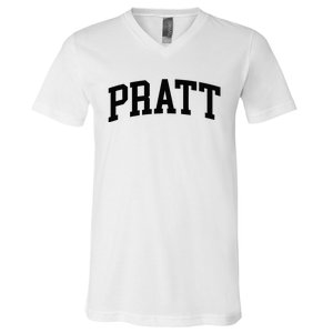 Pratt Athletic Arch College University Alumni V-Neck T-Shirt