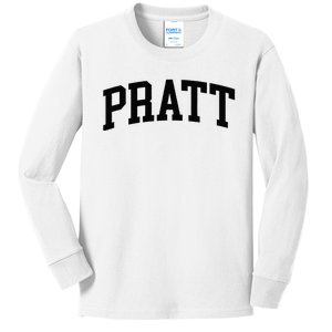 Pratt Athletic Arch College University Alumni Kids Long Sleeve Shirt