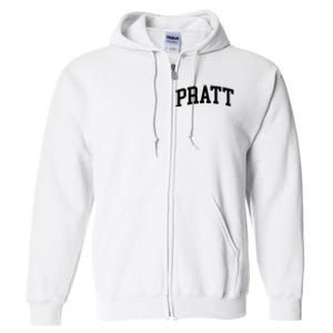 Pratt Athletic Arch College University Alumni Full Zip Hoodie