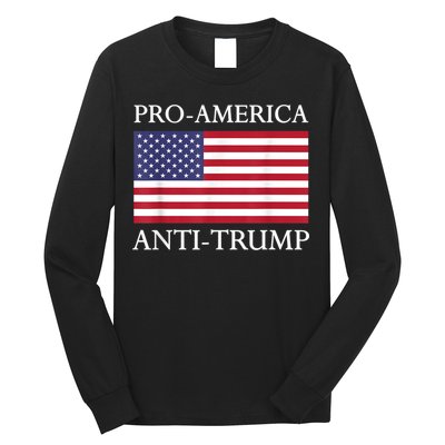 Pro America Anti Trump American Usa Flag Resist Long Sleeve Shirt