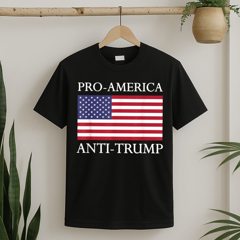 Pro America Anti Trump American Usa Flag Resist T-Shirt