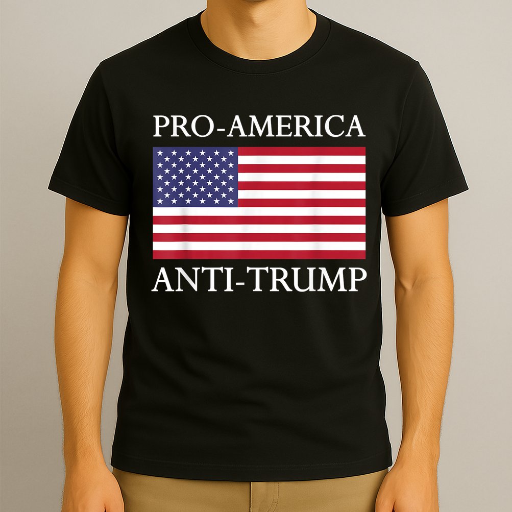 Pro America Anti Trump American Usa Flag Resist T-Shirt