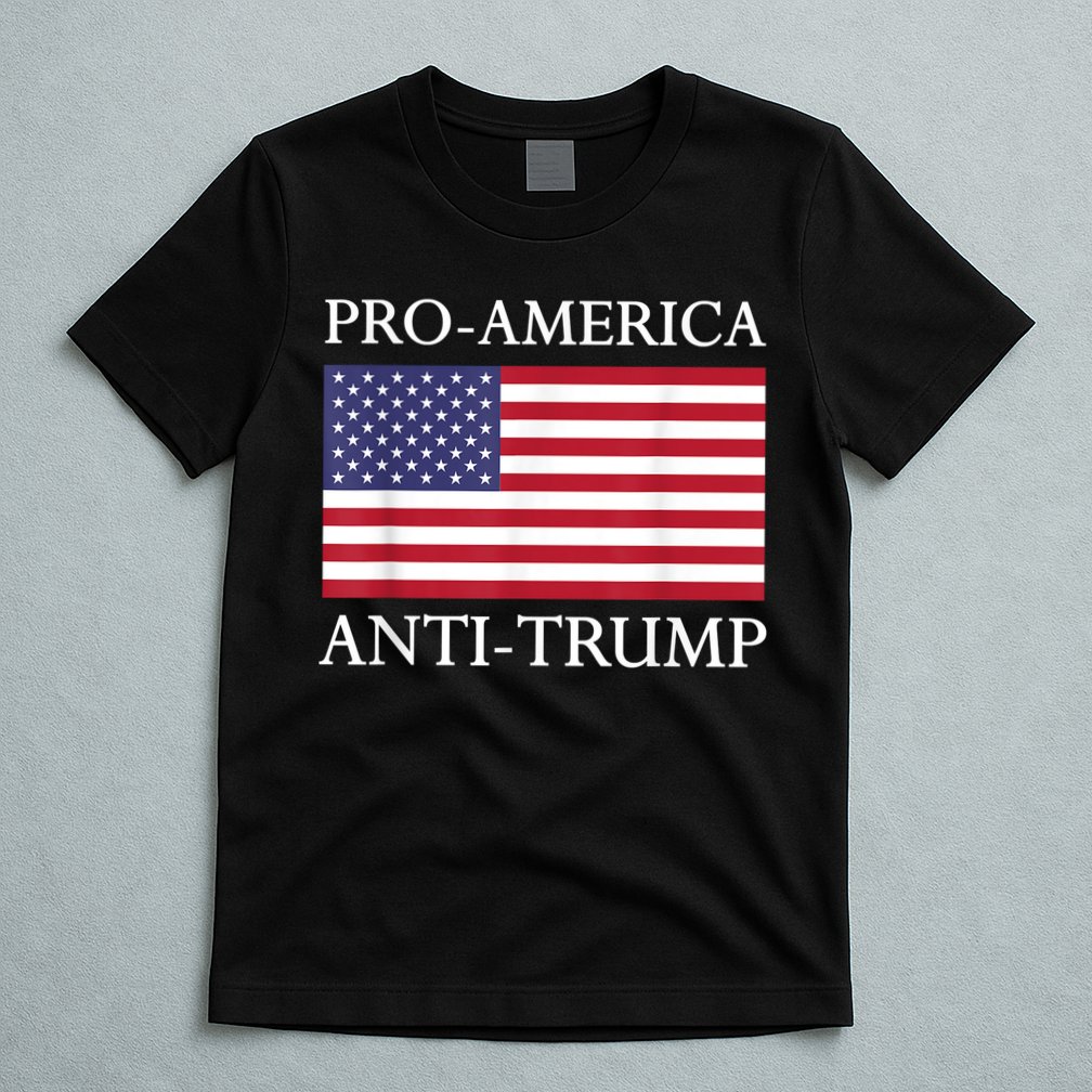 Pro America Anti Trump American Usa Flag Resist T-Shirt