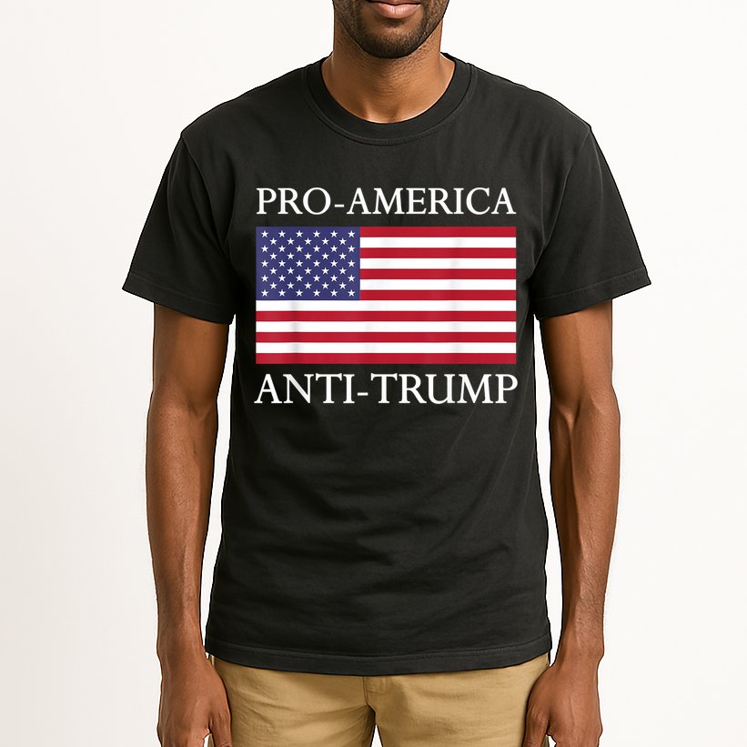 Pro America Anti Trump American Usa Flag Resist Tall T-Shirt