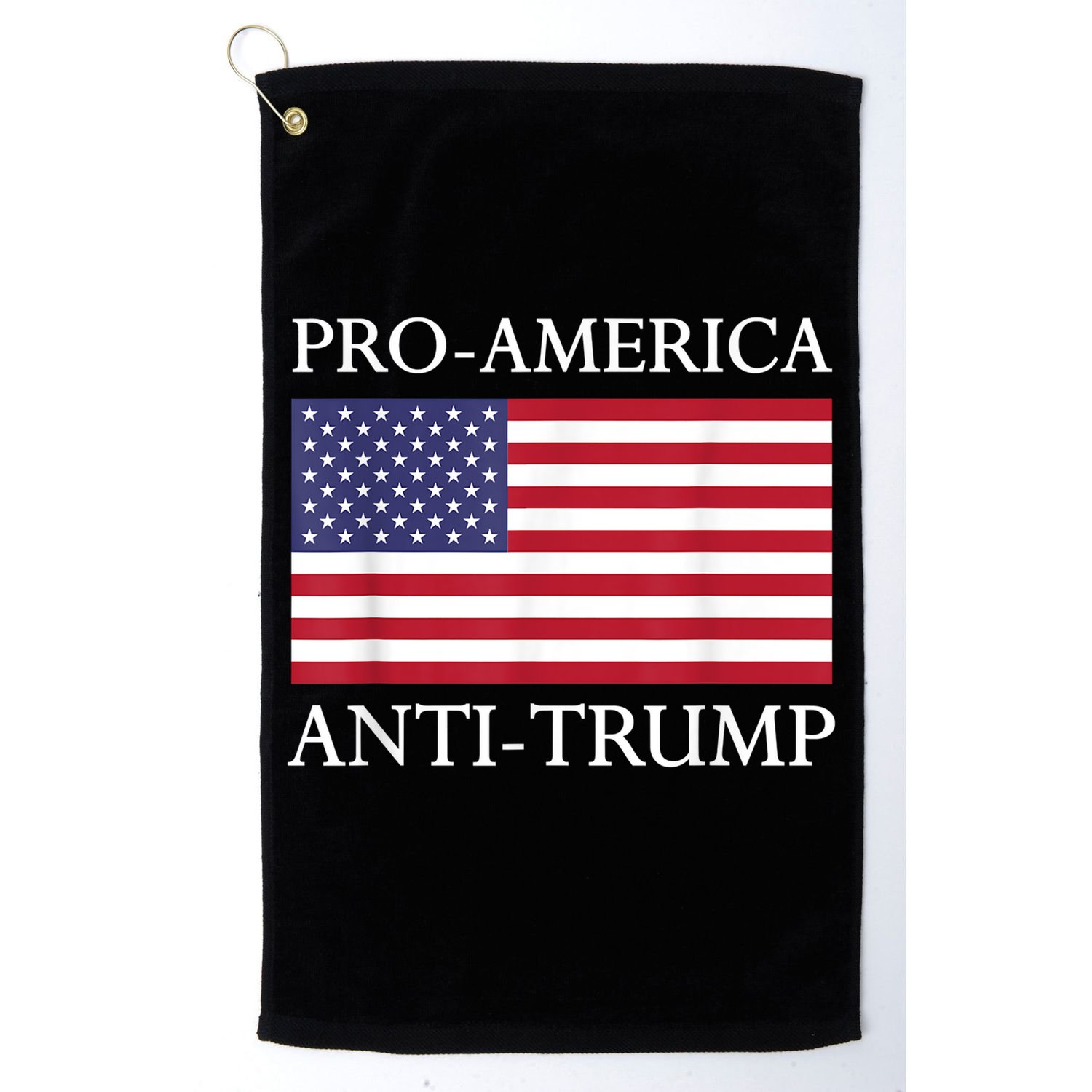 Pro America Anti Trump American Usa Flag Resist Golf Towel