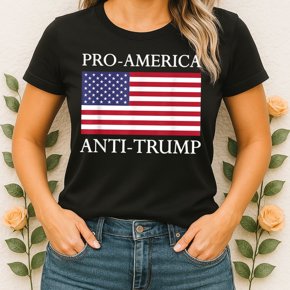 Pro America Anti Trump American Usa Flag Resist Womens T-Shirt