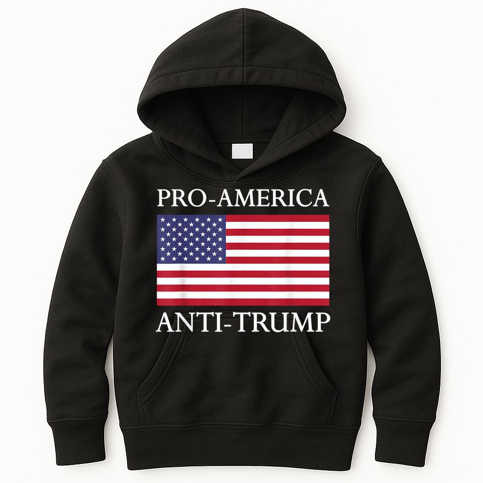 Pro America Anti Trump American Usa Flag Resist Kids Hoodie