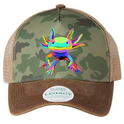 Pop Art Axolotl Legacy Tie Dye Trucker Hat