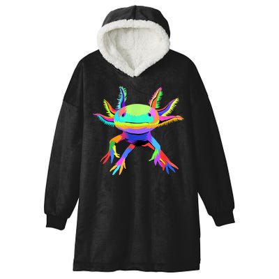 Pop Art Axolotl Hooded Wearable Blanket