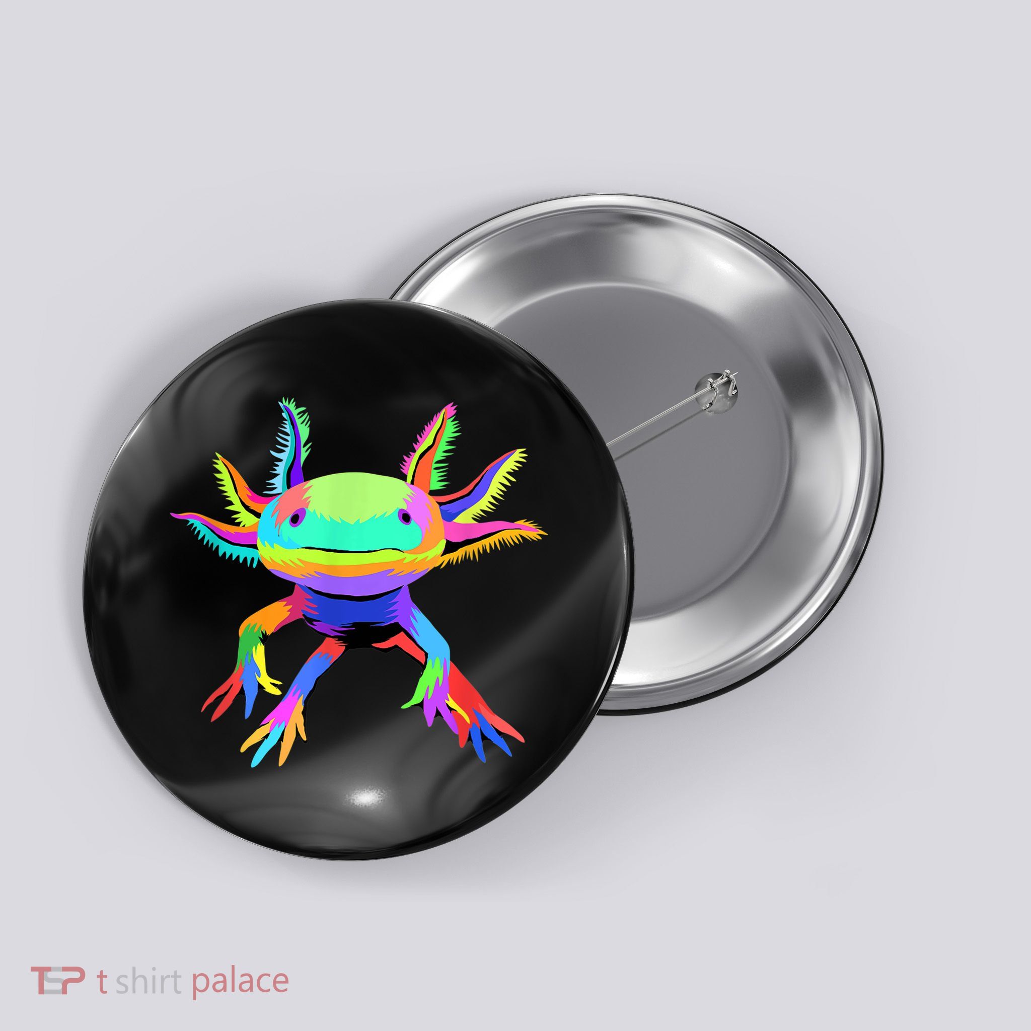 Pop Art Axolotl Button