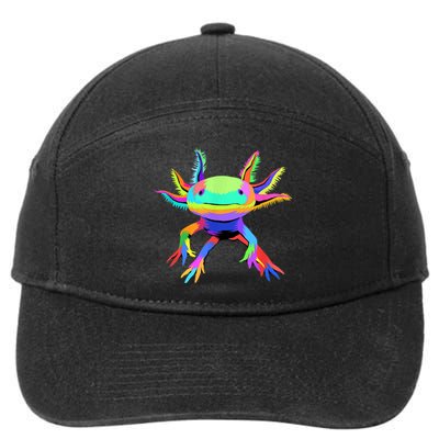 Pop Art Axolotl 7-Panel Snapback Hat