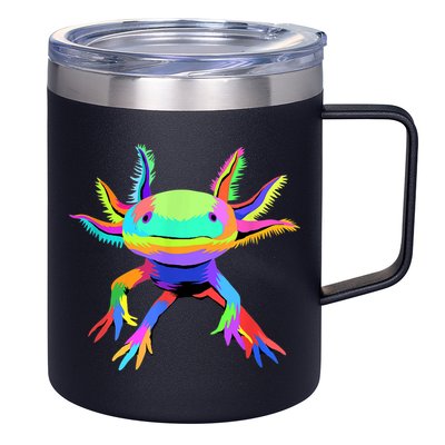 Pop Art Axolotl 12oz Stainless Steel Coffee Mug