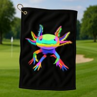 Pop Art Axolotl Golf Towel